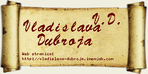 Vladislava Dubroja vizit kartica